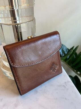 Patricia Nash Brown Leather Snap-Top Wallet